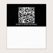 Dunne rode lijn Amerikaanse vlag QR-code Visitekaartjes (Binnenkant ongevouwen)