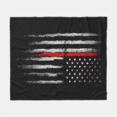 Dunne rode lijn fleece deken (Voorkant (Horizontaal))