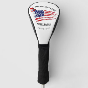 Dunne rode lijn gepersonaliseerde brandweerman Mon Golfheadcover