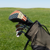 Dunne rode lijn gepersonaliseerde brandweerman Mon Golfheadcover (Insitu)