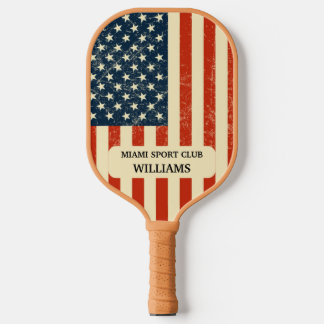 Dunne rode lijn gepersonaliseerde brandweerman mon pickleball paddle