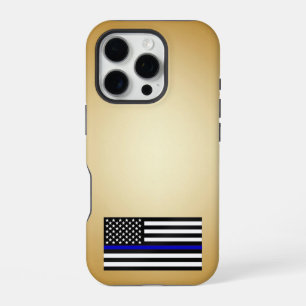 Dunne Rode Lijn Gouden Gradiënt iPhone 16 Pro Hoesje