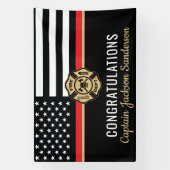 Dunne rode lijn vlag bevestigt de afscheiding van  spandoek (Verticaal)