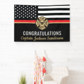 Dunne rode lijn vlag bevestigt de afscheiding van  spandoek (Insitu)