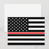 Dunne Rode Lijn Vlag: Brandweerheldenmonument Briefkaart (Voorkant / Achterkant)