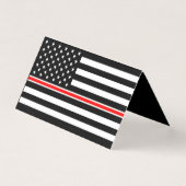 Dunne Rode Lijn-vlag: brandweerheldenmonument Kaart (Voorkant)