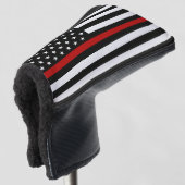 Dunne rode lijnvlag golfheadcover (3/4 voorkant)