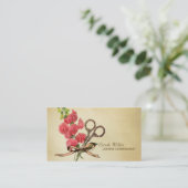 , dunne, roze filesse visitekaartje (Staand voorkant)