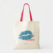 Dunne Strepen Aqua Tote Bag (Voorkant)