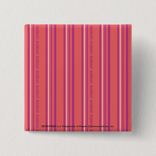 Dunne strepen LtRoze Vierkante Button 5,1 Cm (Voorkant)