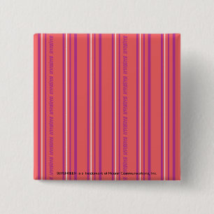 Dunne strepen LtRoze Vierkante Button 5,1 Cm