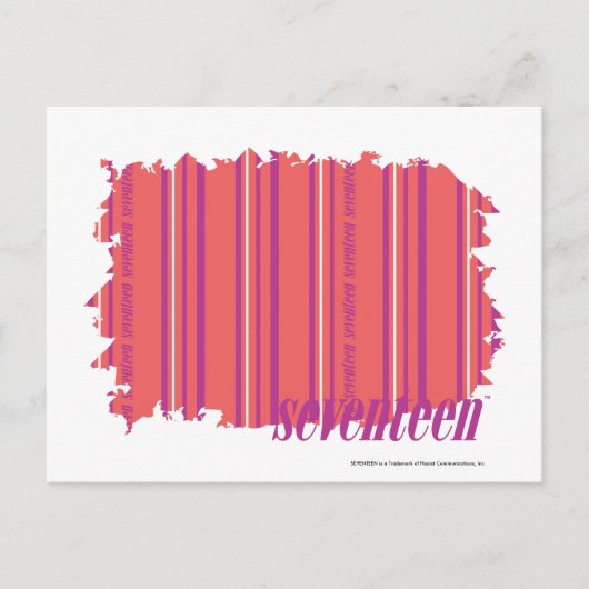 Dunne strepen Roze 2 Briefkaart (Voorkant)