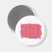 Dunne strepen Roze 2 Magneet (Voorkant / Achterkant)