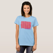 Dunne strepen Roze 2 T-shirt (Voorkant volledig)