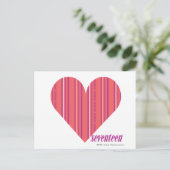 Dunne strepen Roze 3 Briefkaart (Staand voorkant)