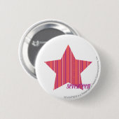 Dunne strepen Roze 4 Ronde Button 5,7 Cm (Voorkant /achterkant)