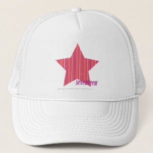 Dunne strepen Roze 4 Trucker Pet