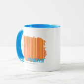 Dunne strepen Sinaasappel 2 Mok (Voorkant links)