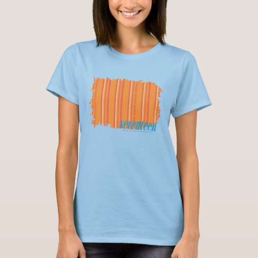 Dunne strepen Sinaasappel 2 T-shirt (Voorkant)