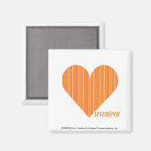 Dunne strepen Sinaasappel 3 Magneet (Voorkant / Achterkant)