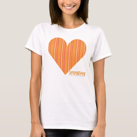 Dunne strepen Sinaasappel 3 T-shirt (Voorkant)