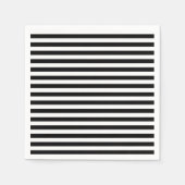 Dunne strepen - zwart en wit servet (Voorkant)