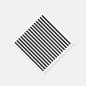 Dunne strepen - zwart en wit servet (Hoek)