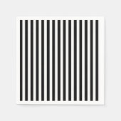 Dunne strepen - zwart en wit servetten (Voorkant)