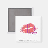 Dunne strepes roze magneet (Voorkant / Achterkant)