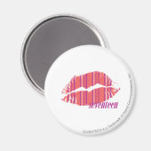 Dunne strepes roze magneet (Voorkant / Achterkant)