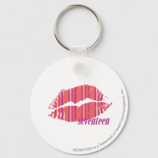 Dunne strepes roze sleutelhanger (Voorkant)