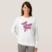 Dunne T-shirt met Daylily (Voorkant volledig)