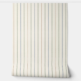 Dunne verticale streeppatroon Boho neutraal aardse Behang