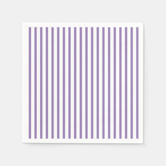 Dunne verticale strepes striped Lavender Servet (Voorkant)