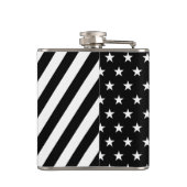 Dunne Vlagkolf met blauwe lijn Heupfles (Achterkant)