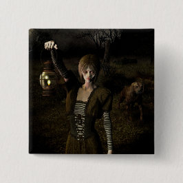 Dunne vrouw die lamp draagt vierkante button 5,1 cm