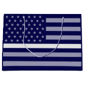 Dunne witte lijnvlag groot cadeauzakje (Voorkant)