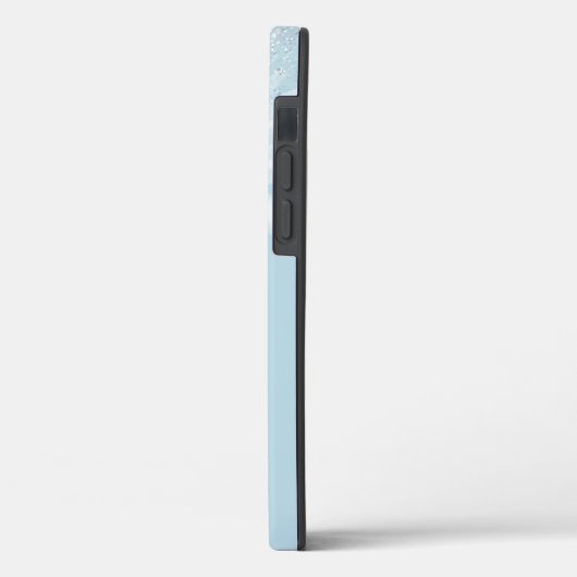 Dunne Witte Lint Bloemen Monogram Case-Mate iPhone Case (Achterkant / Links)