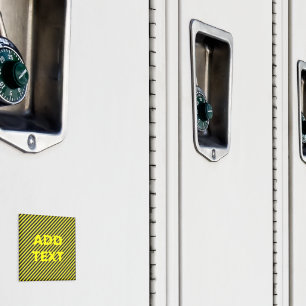 Dunne zwarte en gele diagonale strepen magneet