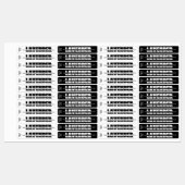 Dunne zwarte en witte kaarslogo-label labels (Vel)