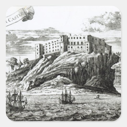 Dunnottar Castle Vierkante Sticker (Voorkant)