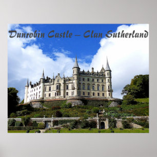 Dunrobin Castle Elegant Photo van Sutherland Poster