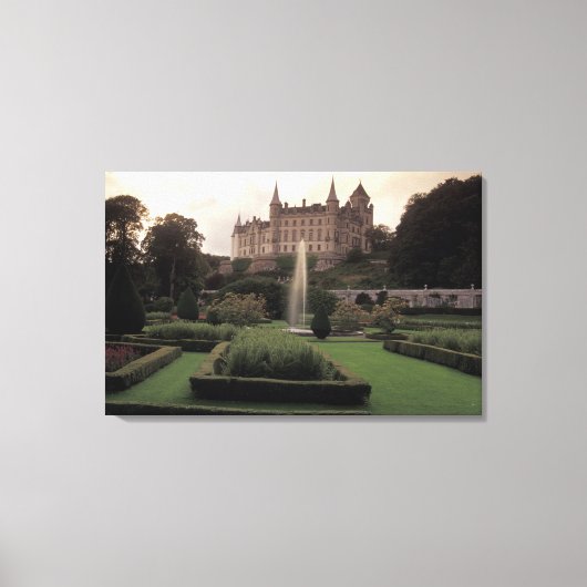 Dunrobin Castle, Schotland Canvas Afdruk (Voorkant)