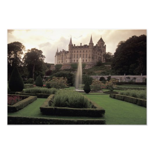 Dunrobin Castle, Schotland Foto Afdruk (Voorkant)