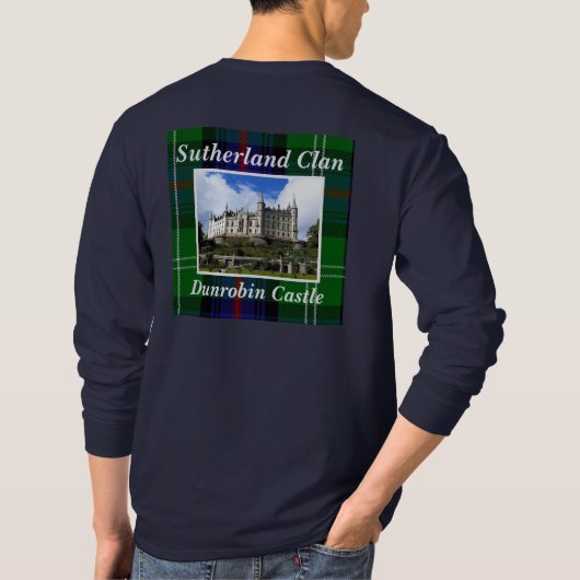 Dunrobin Castle Tartan T-Shirt van Sutherland Clan (Achterkant)