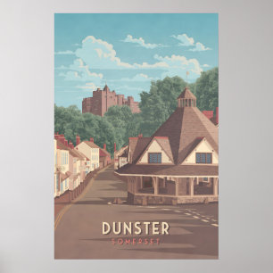 Dunster Somerset Reisposter - De Garentmarkt Poster