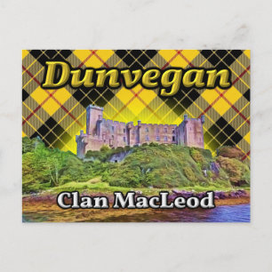 Dunvegan Castle Clan MacLeod Lewis Tartan Scotland Briefkaart