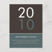 "Duo" Cadet Blue & Tan Graduation Invitation (Devant)