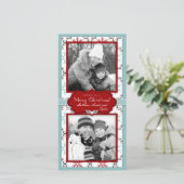 Duo Carte photo de Snowflakes Retro (Debout devant)