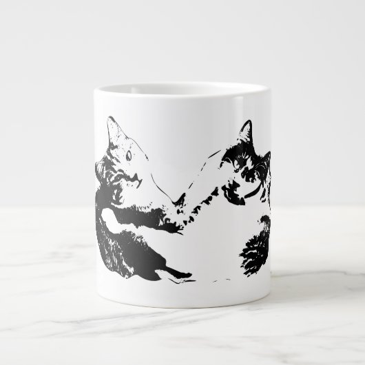 Duo Cat Compagnons Enk Portrait Mug (Devant)